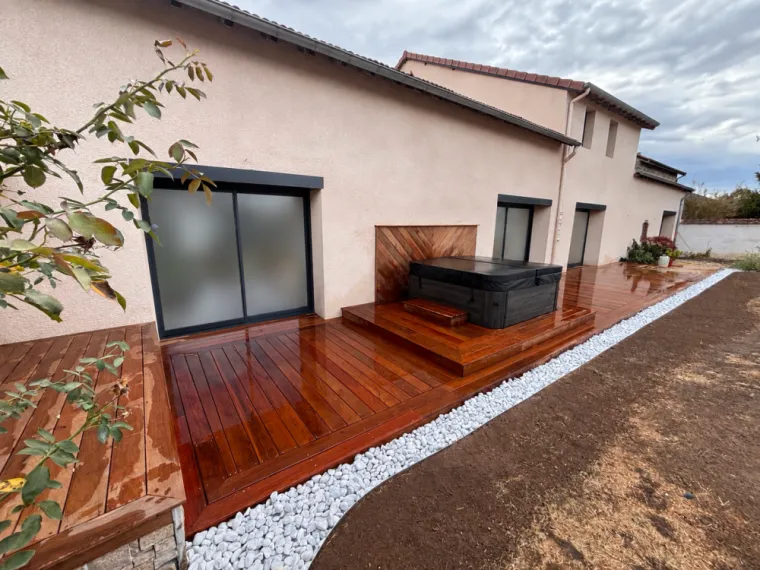 terrasse en bois exotique 